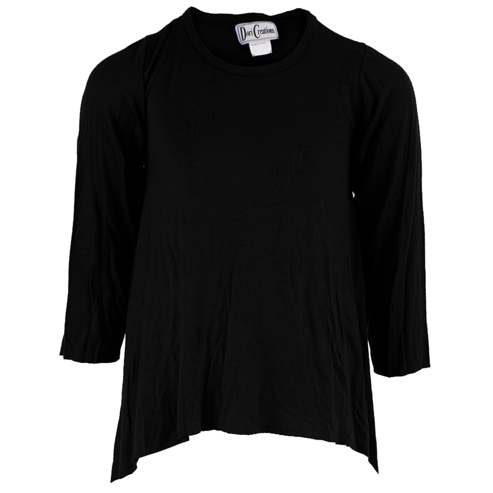 Long Sleeve Shark Bite Solid Top - Denny's