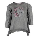 Long Sleeve Sharkbite Top with Unicorn - Denny's