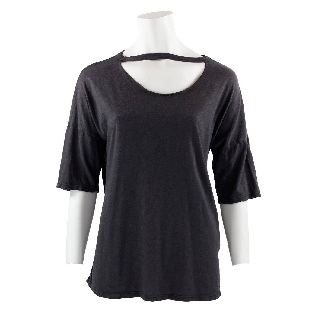 Short Sleeve Choker Tee - Denny's
