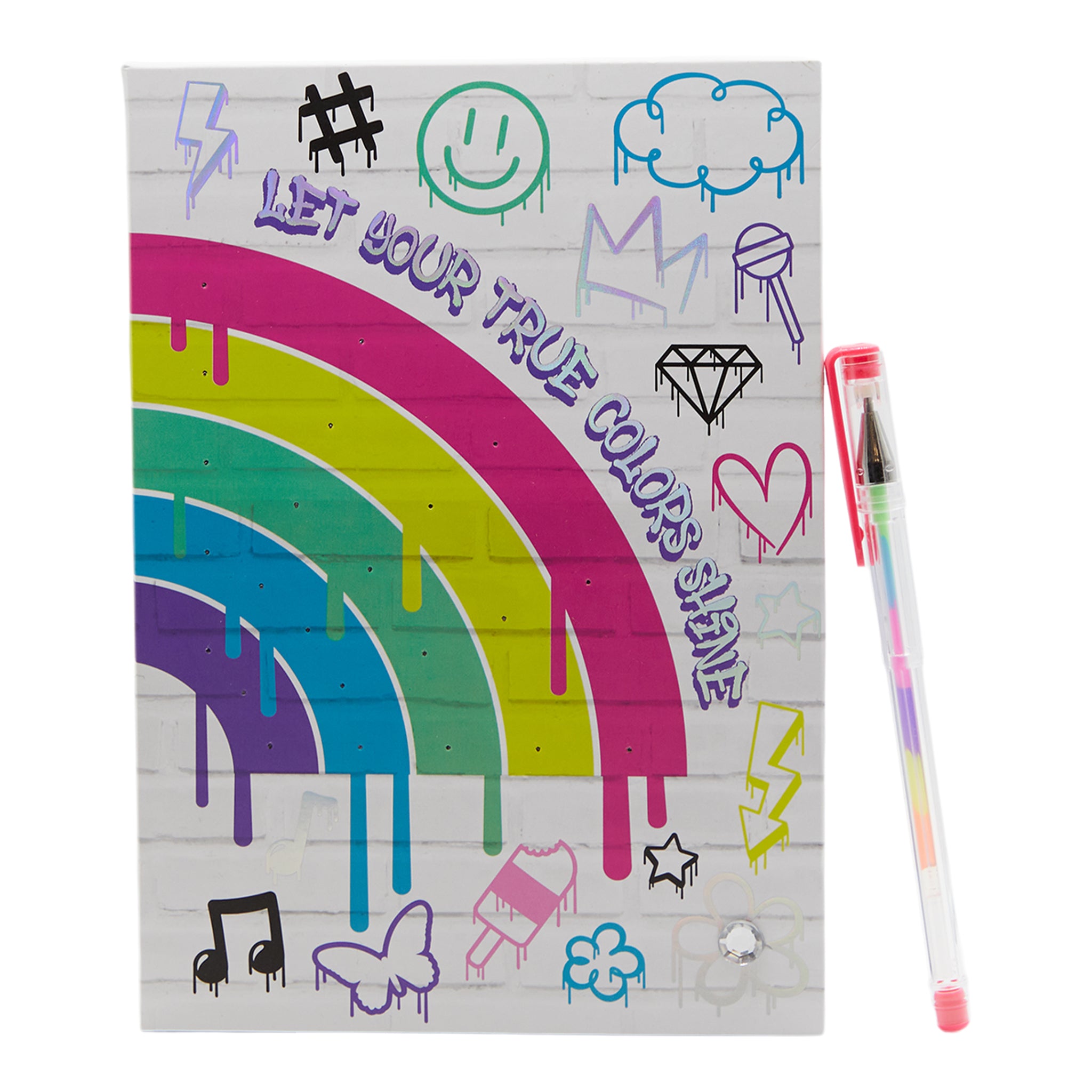 Rainbow Ink Pen Graffitti Lite Up Journal - Denny's