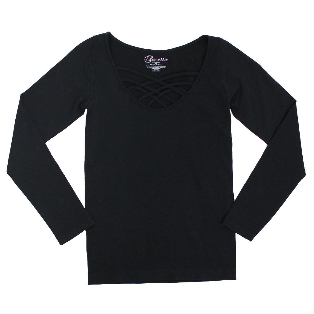 Long Sleeve Spider Cage Top - Denny's