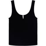 Ribbed Long Vneck Tank - Denny's