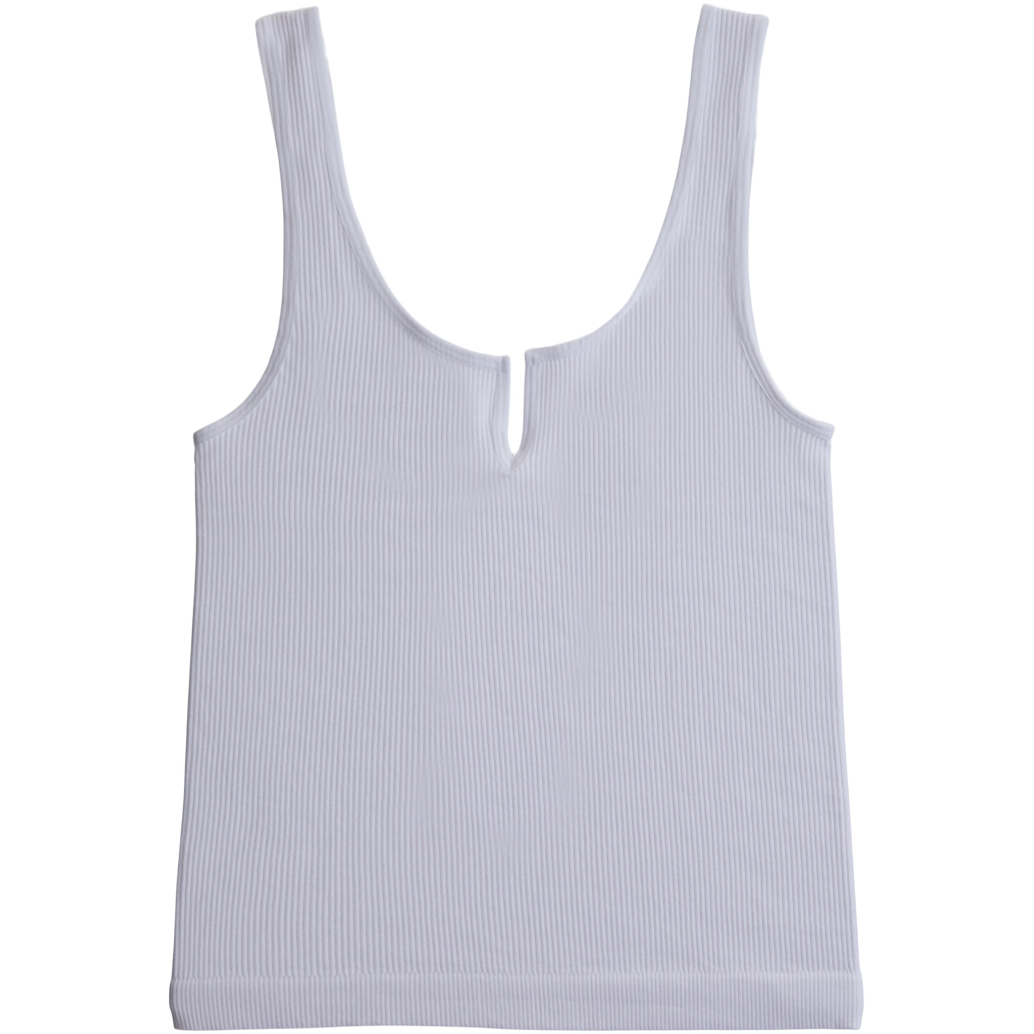 Ribbed Long Vneck Tank - Denny's