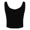Ribbed Slit Front Crop Tank Top - Denny's