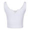 Ribbed Slit Front Crop Tank Top - Denny's