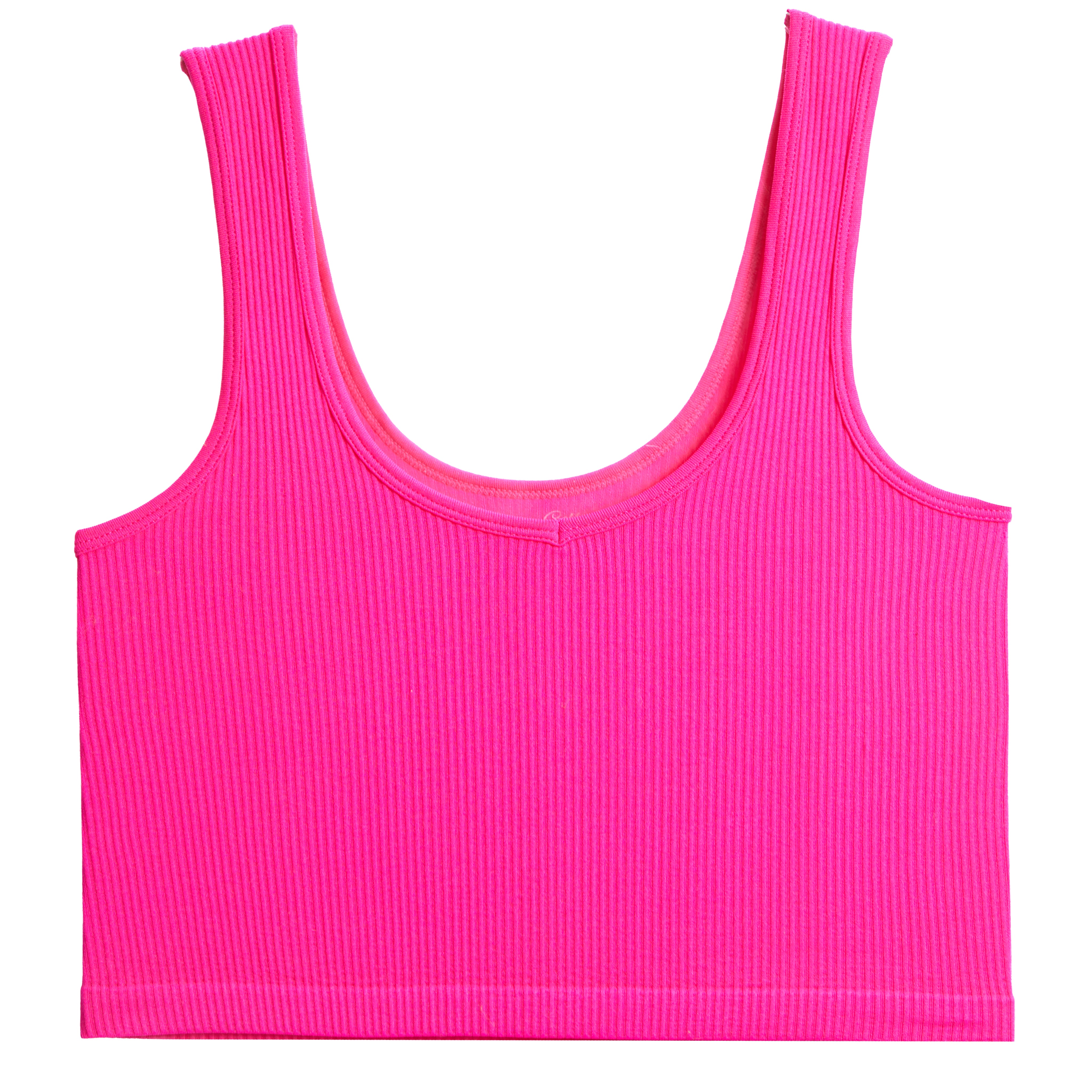 Ribbed V Crop Tank - Denny's