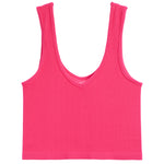 Ribbed V Crop Tank - Denny's