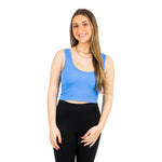 Ribbed V-Neck Crop Tank - Denny's