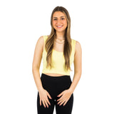 Ribbed V-Neck Crop Tank - Denny's