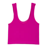 Ribbed V-Neck Crop Tank - Denny's