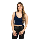 Ribbed V-Neck Crop Tank - Denny's