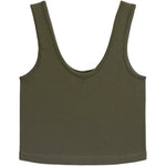 Ribbed V-Neck Crop Tank - Denny's