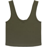 Ribbed V-Neck Crop Tank - Denny's