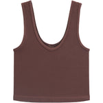 Ribbed V-Neck Crop Tank - Denny's