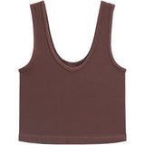 Ribbed V-Neck Crop Tank - Denny's