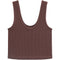Ribbed V-Neck Crop Tank - Denny's