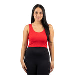 Ribbed V-Neck Crop Tank - Denny's