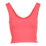 Ribbed V-Neck Crop Tank - Denny's