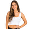 Ribbed V-Neck Crop Tank - Denny's