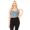 Ribbed V-Neck Crop Tank - Denny's