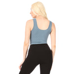 Ribbed V-Neck Crop Tank - Denny's
