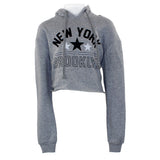 Long Sleeve Crop Hoody with Brooklyn New York - Denny's