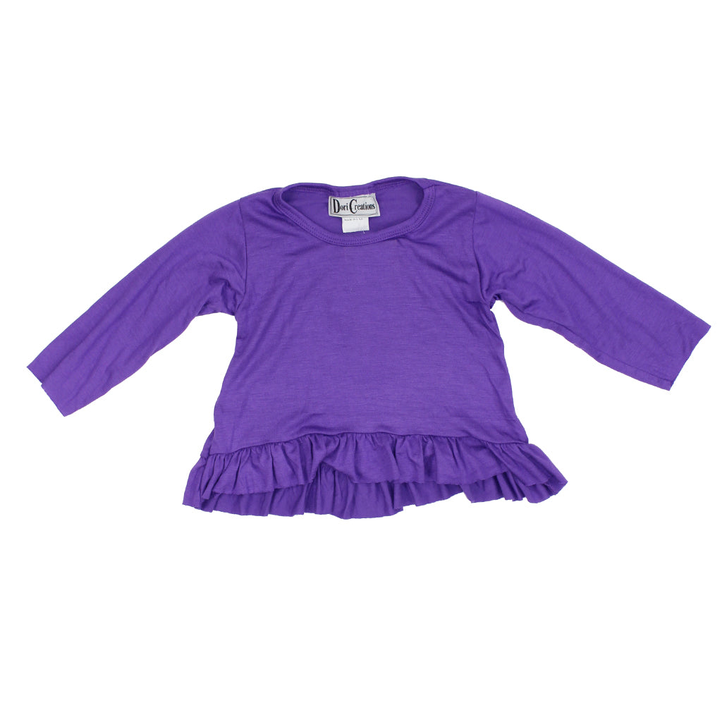 Long Sleeve Purple Ruffle - Denny's
