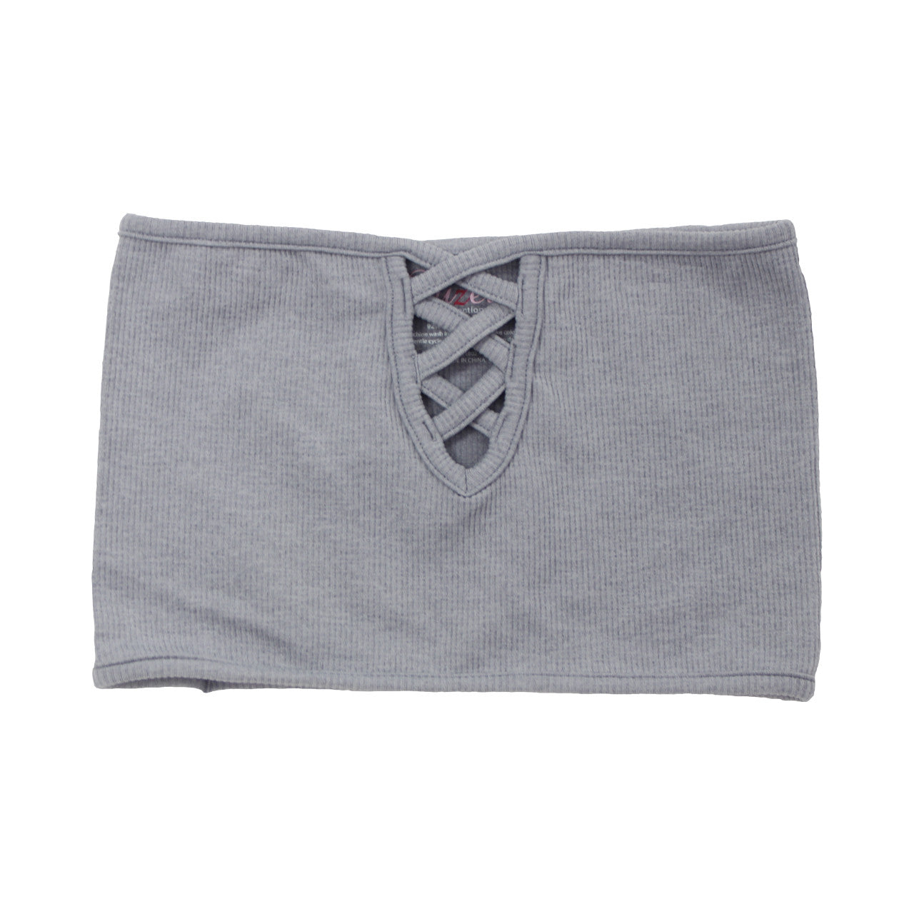 Ribbed Bandeau Criss Cross Bralet - Denny's