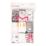 Positive Cats 9 Pack Cotton Hipsters - 7-14 Girl - Denny's