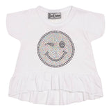 Short Sleeve Wink Smiley Ruffle Tee - Denny's