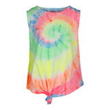 Tie Front Tank Neon Tie Dye Free Fall - Denny's