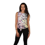 Multi Tie Dye Tie Front Tank - Denny's