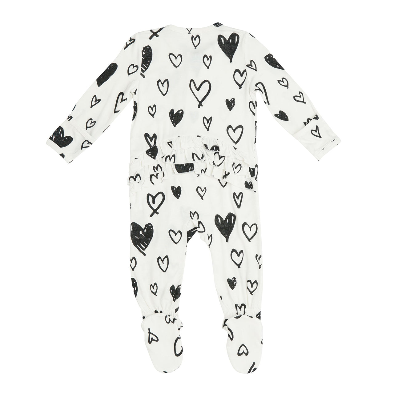 Hearts Zipper Footie - Denny's