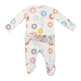 Donuts Ruffle Zipper Footie - Denny's