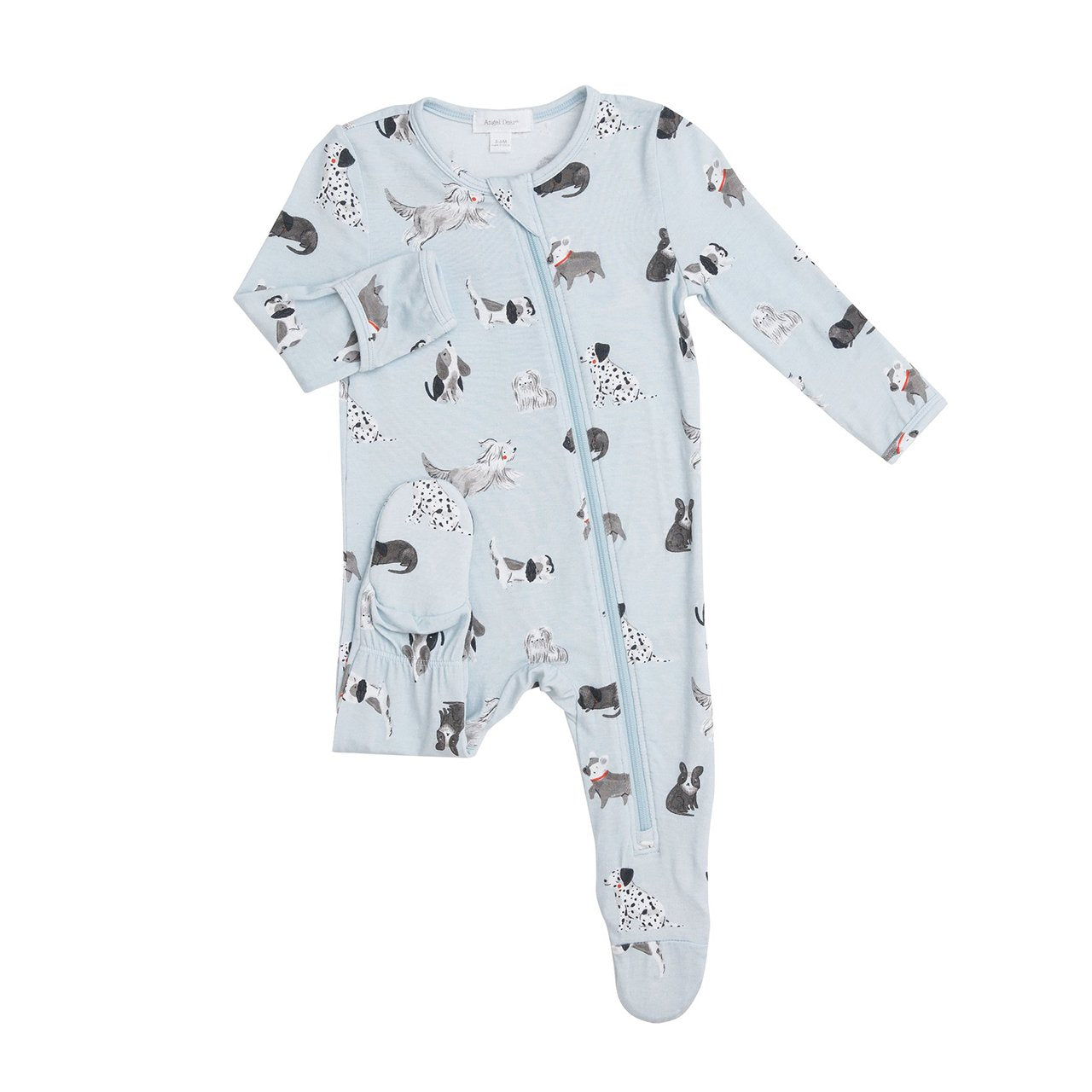 Grey Hounds Zipper Footie - Denny's