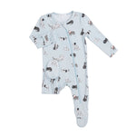 Grey Hounds Zipper Footie - Denny's
