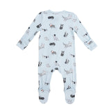 Grey Hounds Zipper Footie - Denny's