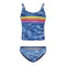 2pc Blue Stripes Camo Tankini - Denny's