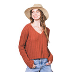 Cozy Knit V-NeckSweater - Denny's