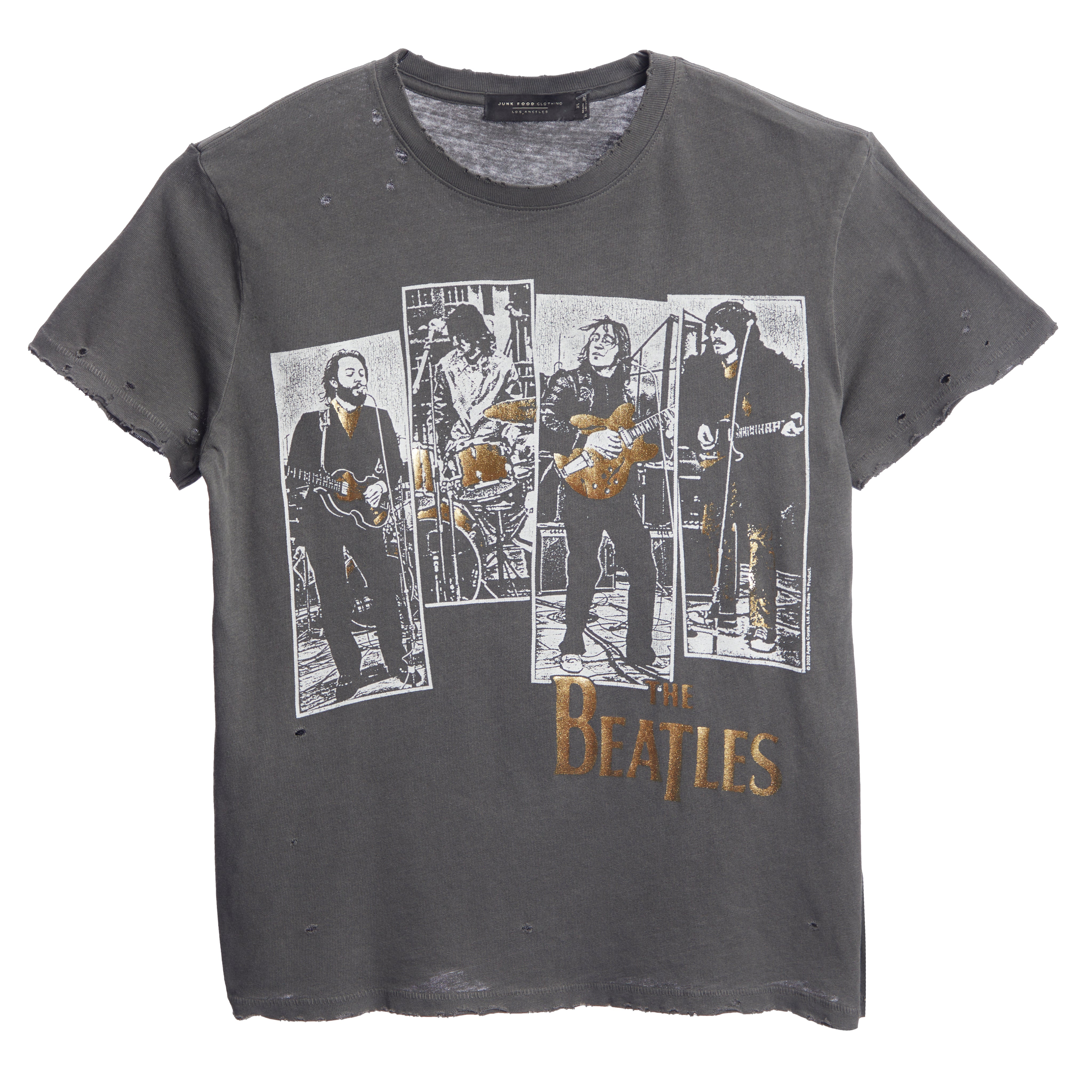 Beatles Rooftop Destroyed Vintage Tee - Denny's