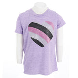 Short Sleeve Tee With Glitter Heart - Denny's