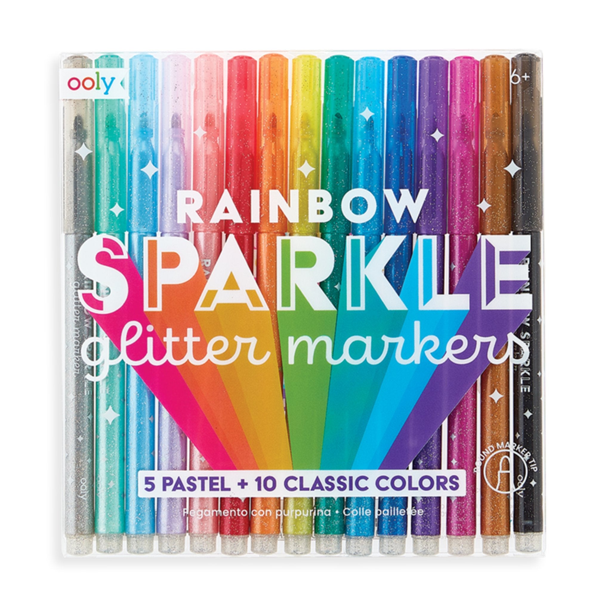 Rainbow Sparkle Glitter Markers - Denny's