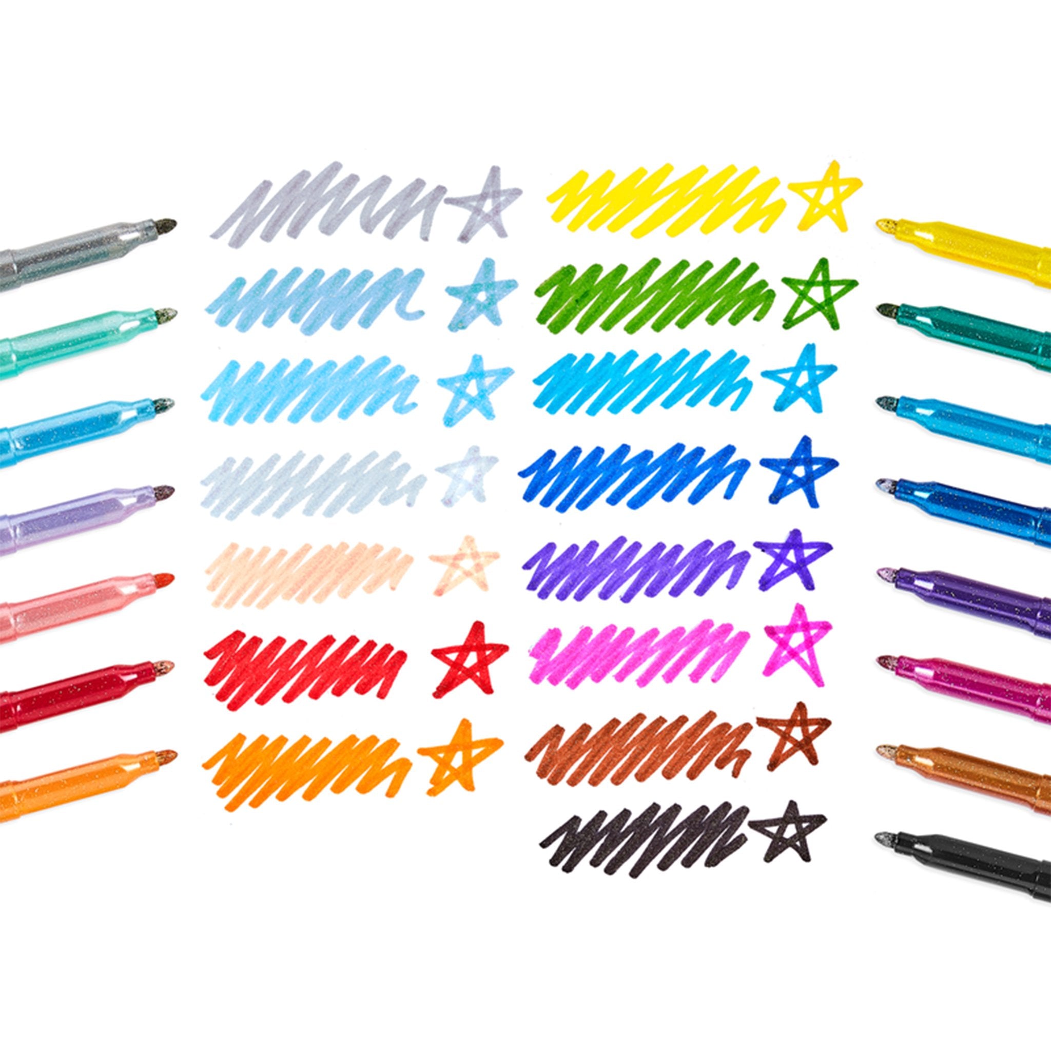 Rainbow Sparkle Glitter Markers - Denny's