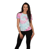 Pink Turq & White Tie Dye Shirt - Denny's