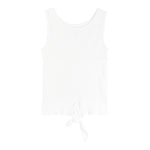 Ribbed Tie Front Tank - Denny's