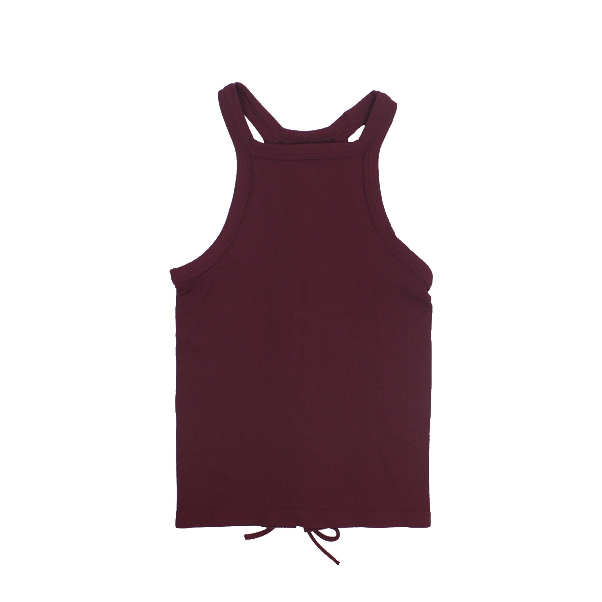 RIbbed Lace Up Back Tank - Denny's