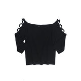 3/4 Crop Criss Cross Sleeve Top - Denny's