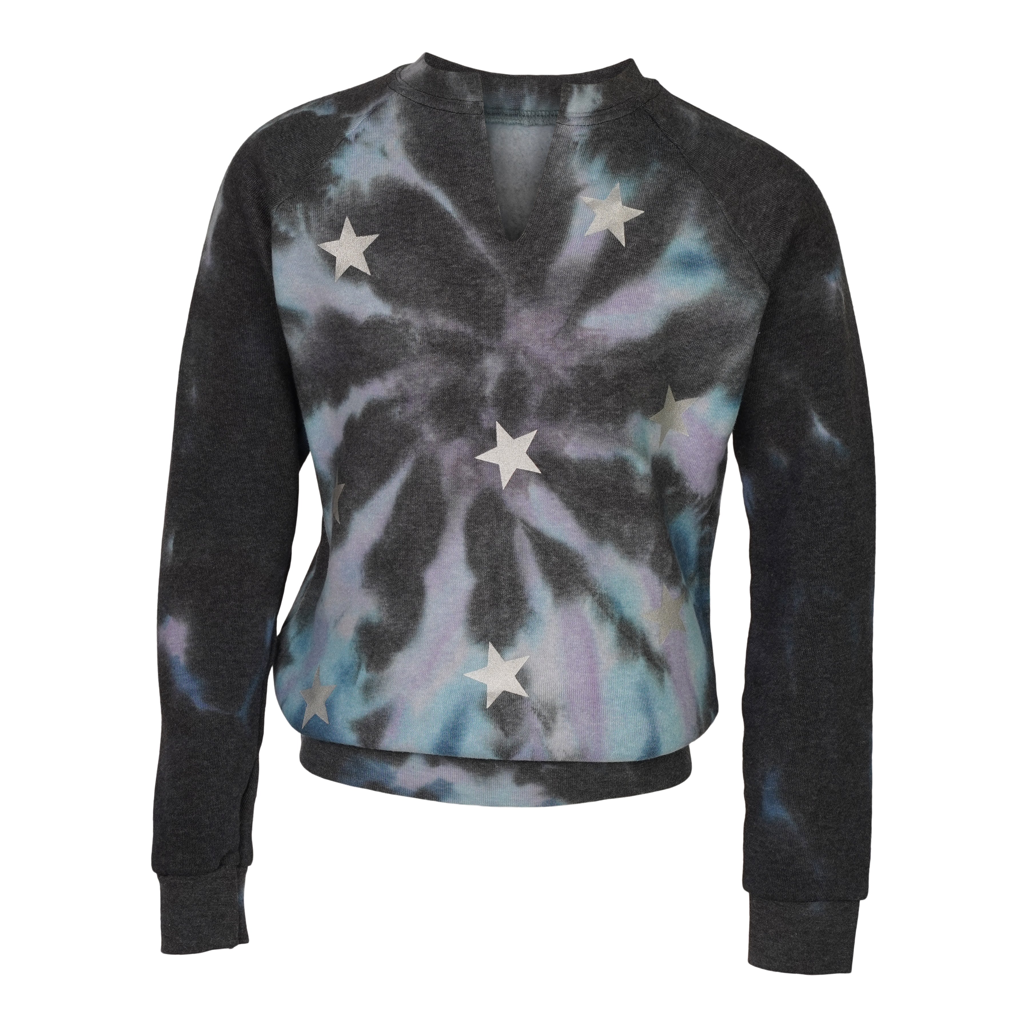 Silver Stars Hurricane Tie Dye Sweatshirt - Denny's