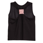 Pink Back Detail Black Tank - Denny's