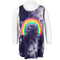 Knot Back Tank With Neon Rainbow Hearts - Denny's